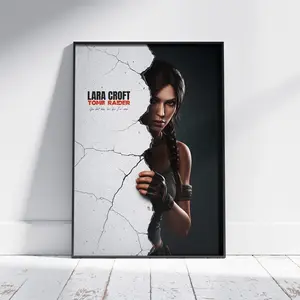 Lara poster - Gaming Poster Unframed - Retro & Modern Video Game Art, Game Wall Decor, Unique Gamer Gift, Printable Gaming Art
