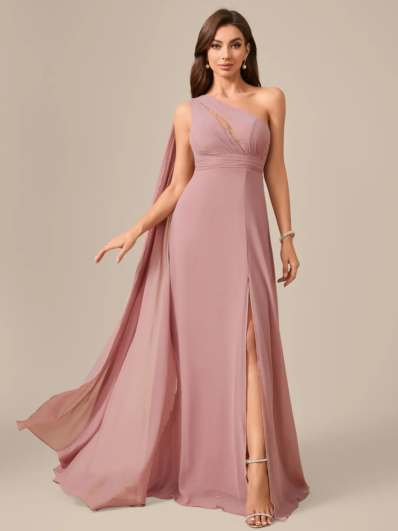 sachin and babi light blue dress Short fitted dress with chiffon sleeves. 7904 main image 1