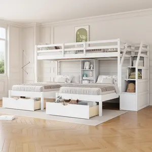 Bunk beds, single beds, triple bunk beds, with drawers, extra-large storage space, stairs with built-in storage, built-in shelves, sturdy and durable. Convertible Sleeper Sofa Modern Glass Display Sliding Door Buffet Over Toilet Cabinet Shelves Height Cro