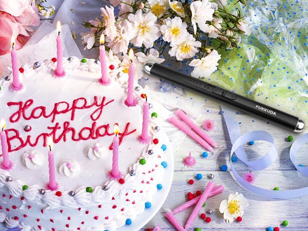 FUKKUDA Upgraded Dual Arc Electric Candle Lighter - USB Rechargeable, Windproof Flameless, Ideal Christmas Stocking Stuffer for Candles, Camping (Obsidian Black)