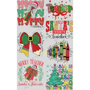 MERRY TEACHER (1) PREMADE GANGSHEET  - 22X36  DTF TRANSFERS - DIRECT TO FILM