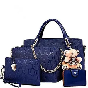 Korean fashion Handbags embossed 4 piece Ladies Bag Set