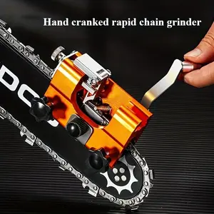 Portable Chainsaw Sharpener Kit, Quick Chain Saw Sharpening Tool, Hand Crank Grinder, Electric Chainsaw Accessories for All Types