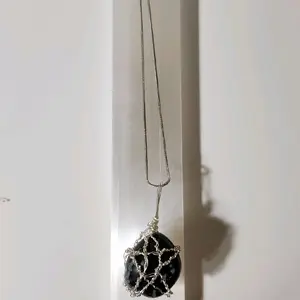 Snowflake Obsidian Star necklace