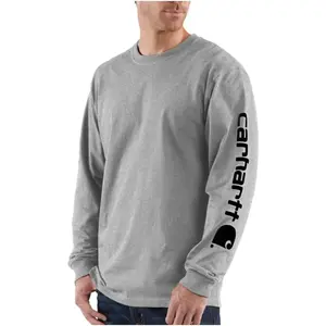 Carhartt Men'S Loose Fit Heavyweight Long-Sleeve Logo Sleeve Graphic Closeout T-Shirt