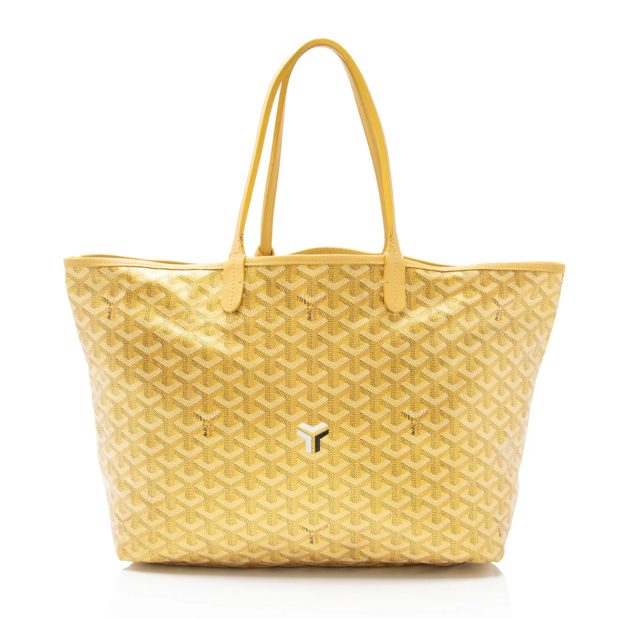 Pre-owned Goyard Leather Tote Bags Limited Edition Precious Metals Goyardine Canvas St. Louis PM Tote