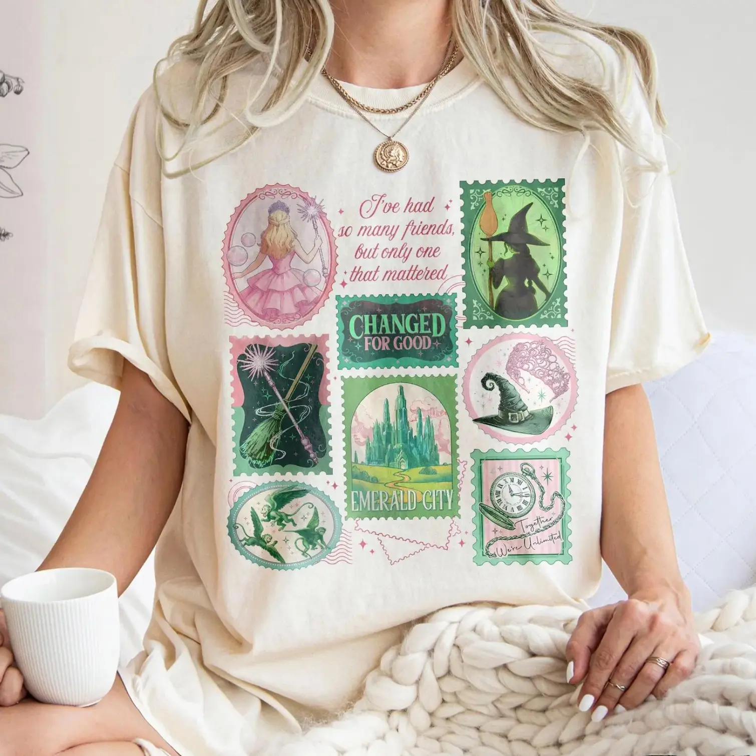 Wicked Changed For Good Shirt, Wizard Defying Gravity Tee, Retro Pink Green Musical Shirt, Broomstick Magic Wand Gift Shirt