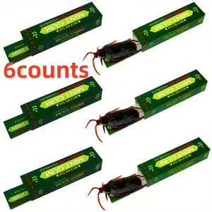 6 Piece Prank Cockroach Candy Gag Gift Set, Fun Halloween Party Favors, April Fool's Day Joke Treats, Creative Horror Gifts for Events, Artificial Imitation