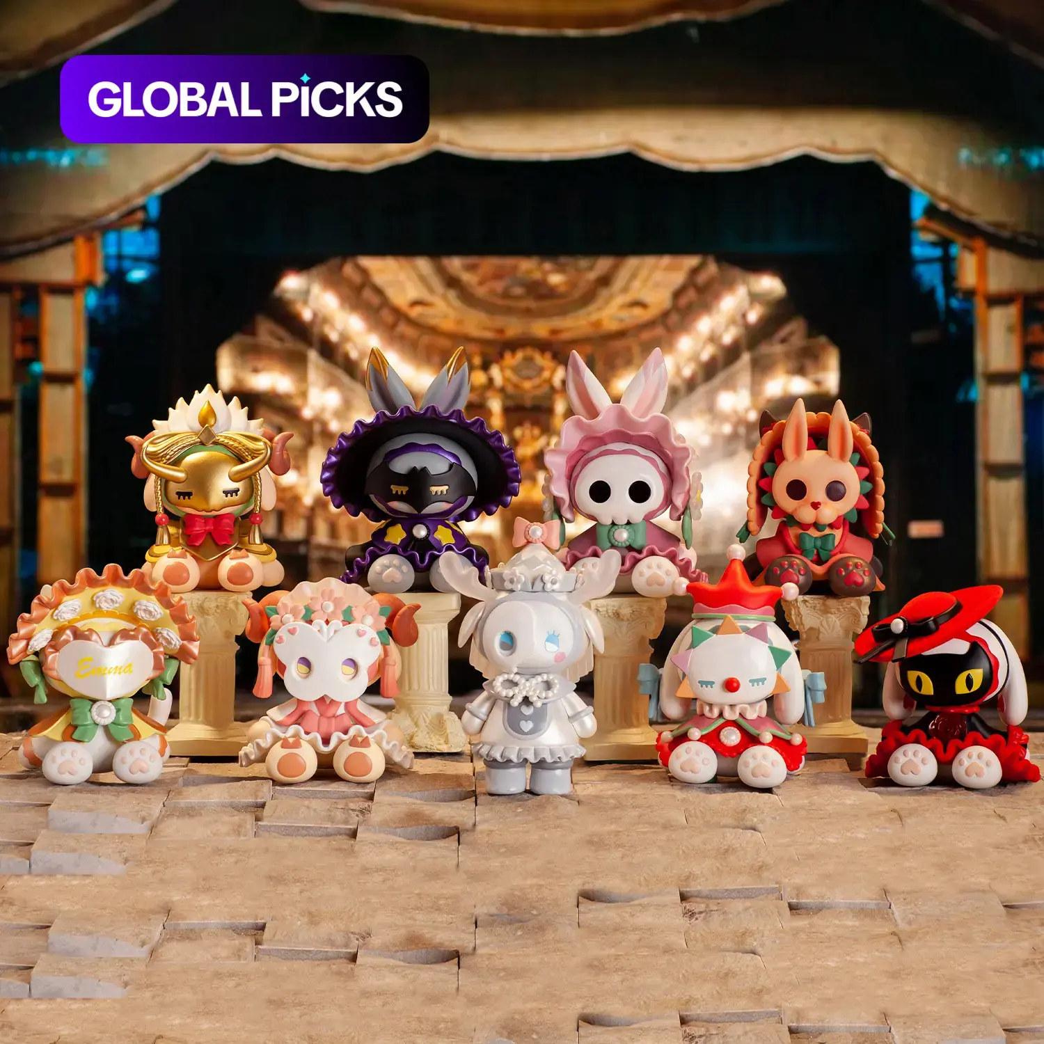 Lucky Emma Masked Ball Collectible Series Flocking Toy, Random Blind Bag from the Enchanted Forest Theme, Elegant Masquerade PVC Figure for Parties, Events, and Collectible Display #GLOBAL PICKS
