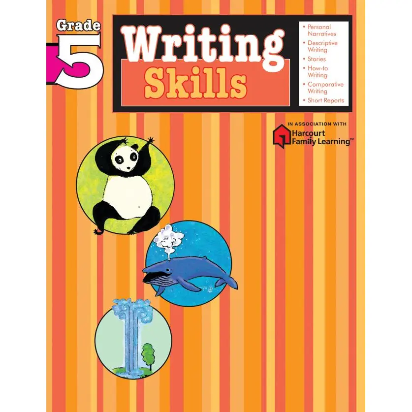Writing Skills: Grade 5 (Flash Kids Harcourt Family Learning) by Flash Kids Editors [Paperback Book]