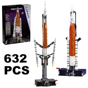 632PCS High Tech Artemis Space Launch System Rocket Building Blocks Assemble 42221 Bricks Toy Gift For Children Kids