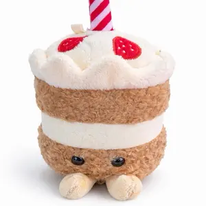 Strawberry Cake Plush Keychain - Adorable Design for Fans of Cute Quirky Items - Soft Cuddly Texture - Perfect Gift for Friends and Family