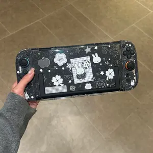 Flashy Bunny Case for Switch Oled, Durable Hard Shell with Soft Handle, Ns Split Controller Cover, Perfect Gift Idea, Cute Design