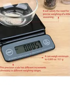 High Precision Digital Kitchen Scale - Black, Perfect for Measuring Ingredients