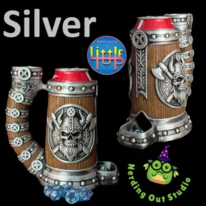 ️ The Barbarian’s Brew-Hut: Dice Tower & Can Cozy ️