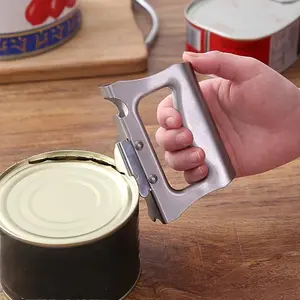 Japanese Design Can Opener - Metal Handheld Tool for Opening Cans, Features a Smooth Edge Cutting Mechanism, Compact And Sturdy Build, Comfortable Grip Handle, Traditional Craftsmanship, Easy to Use, Essential Kitchen Tool