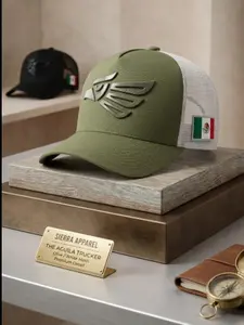 Mexico Eagle Trucker Hat - 3D Metal Eagle Emblem Mesh Cap - Mexican Pride Snapback - Vintage Retro Outdoor Hat for Men & Women