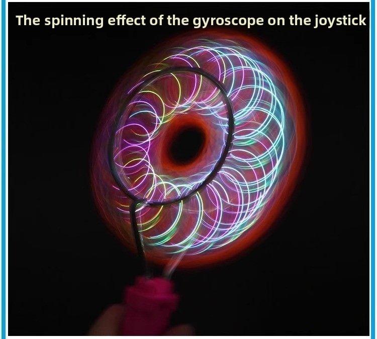 Kids' Light-Up Hand-Crank Magnetic Orbital Magic Yo-Yo – Glowing Spinning Gyro Toy with Magnetic Flywheel Effects