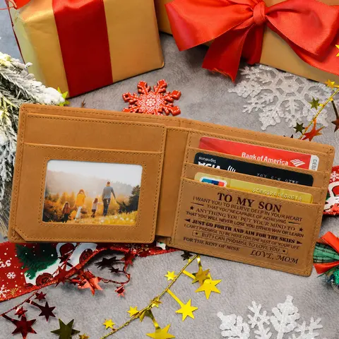 Men's 100% Leather Slim Wallet - Handmade Artisanal Premium Card Holder Slot, Easy to Carry Expandable Utility, Dad Christmas Gift, Everyday Carry Business Essential, Son Birthday Present, Slim Wallet, Easy To Carry