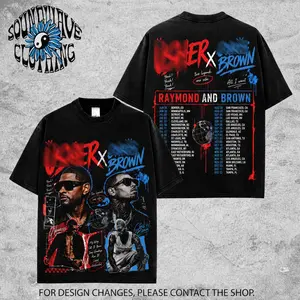 Raymond & Brown R&B Tour 2026 Graphic Premium Cotton T-Shirt - R&B Duo Vintage Concert Merch, Urban Hip Hop Soul Streetwear Tee, Gift for Breezy R&B Fans,Vintage Music Tee