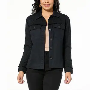 DG2 by Diane Gilman Boucle and Twill Combo Jacket