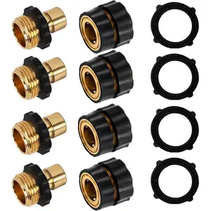 3/4 Inch Quick Connect, Quick Connect Fittings, Male and Female Quick Release Hose Connector (4 Pack)