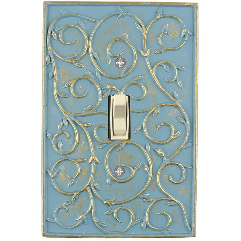 Meriville French Scroll 1 Toggle Wallplate, Single Switch Electrical Cover Plate