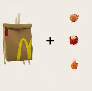 McDonald's bags classic retro backpacks, leisure nylon backpacks, retro women's bags, student schoolbags, large and durable schoolbags, notebook backpacks, adjustable shoulder straps.