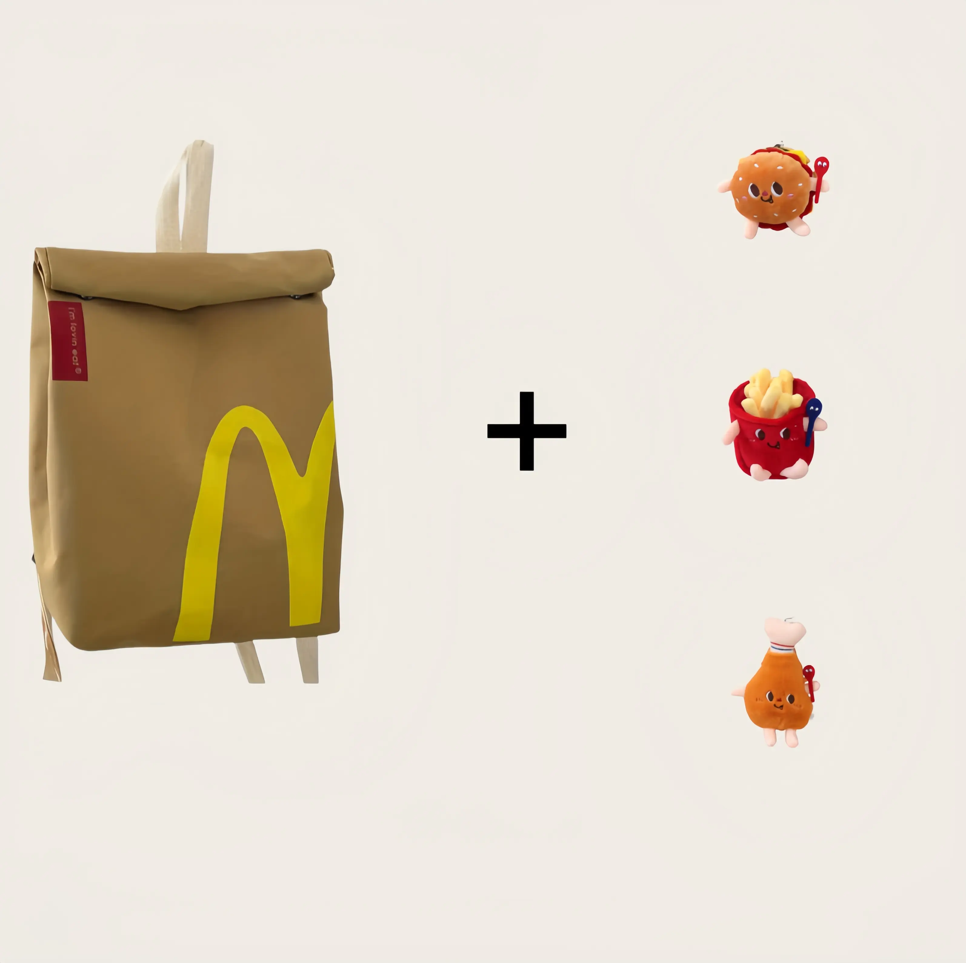 McDonald's bags classic retro backpacks, leisure nylon backpacks, retro women's bags, student schoolbags, large and durable schoolbags, notebook backpacks, adjustable shoulder straps.