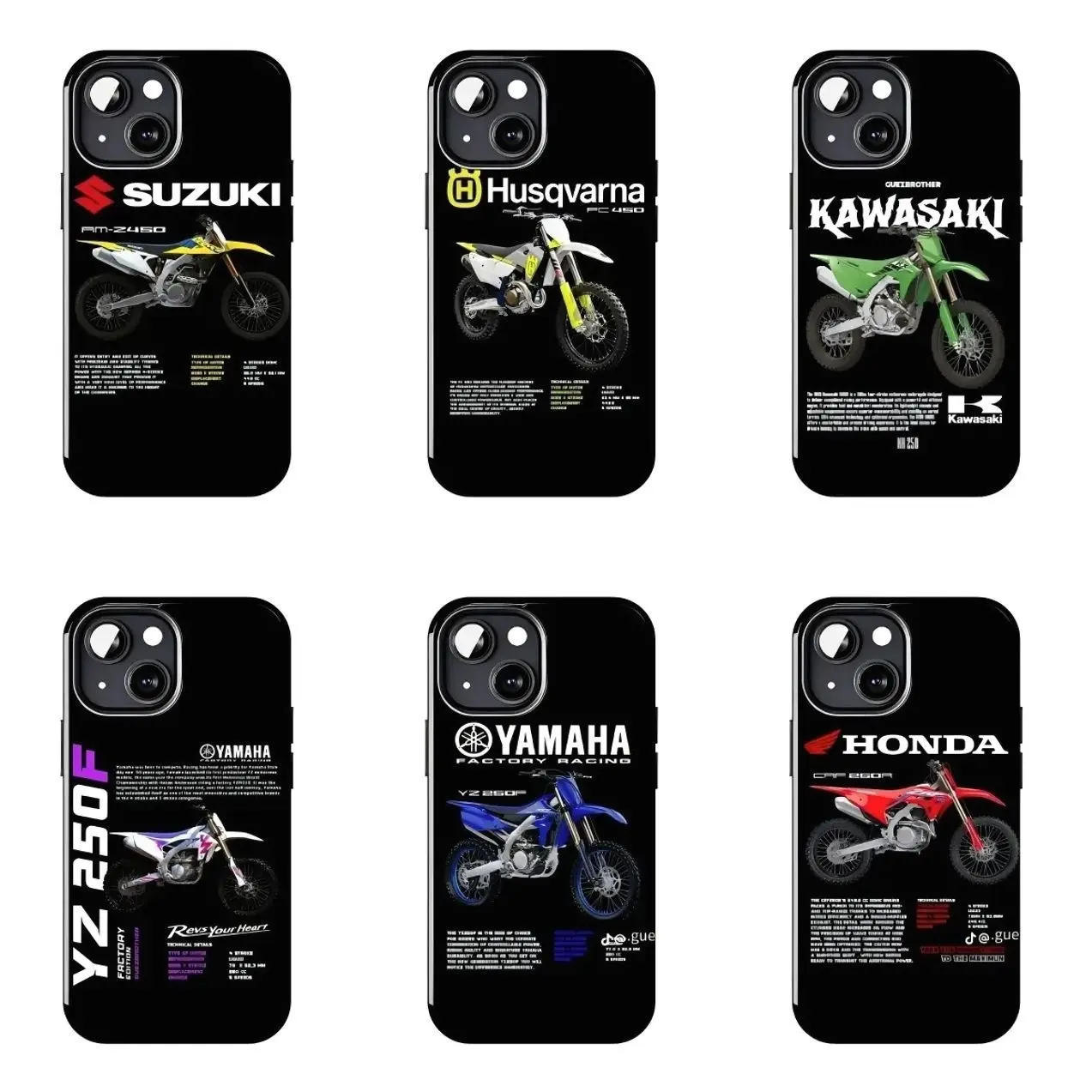 Dirt Bike Brand Motocross Phone Case, Compatible with iPhone X, 11, 12, 13, 14, 15, 16, 17 & more