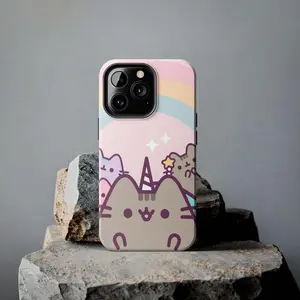 (5)A Cute Pusheens Phone Case That Features Ice Cream, Compatible with for iphone Models  17 Pro Max Plus Air/16E, 16, 15, 14, 13, 12, 11 Pro Max, X, XR, XS Max, 8, And 7 Plus, Made of Transparent TPU Soft Shell Smartphone