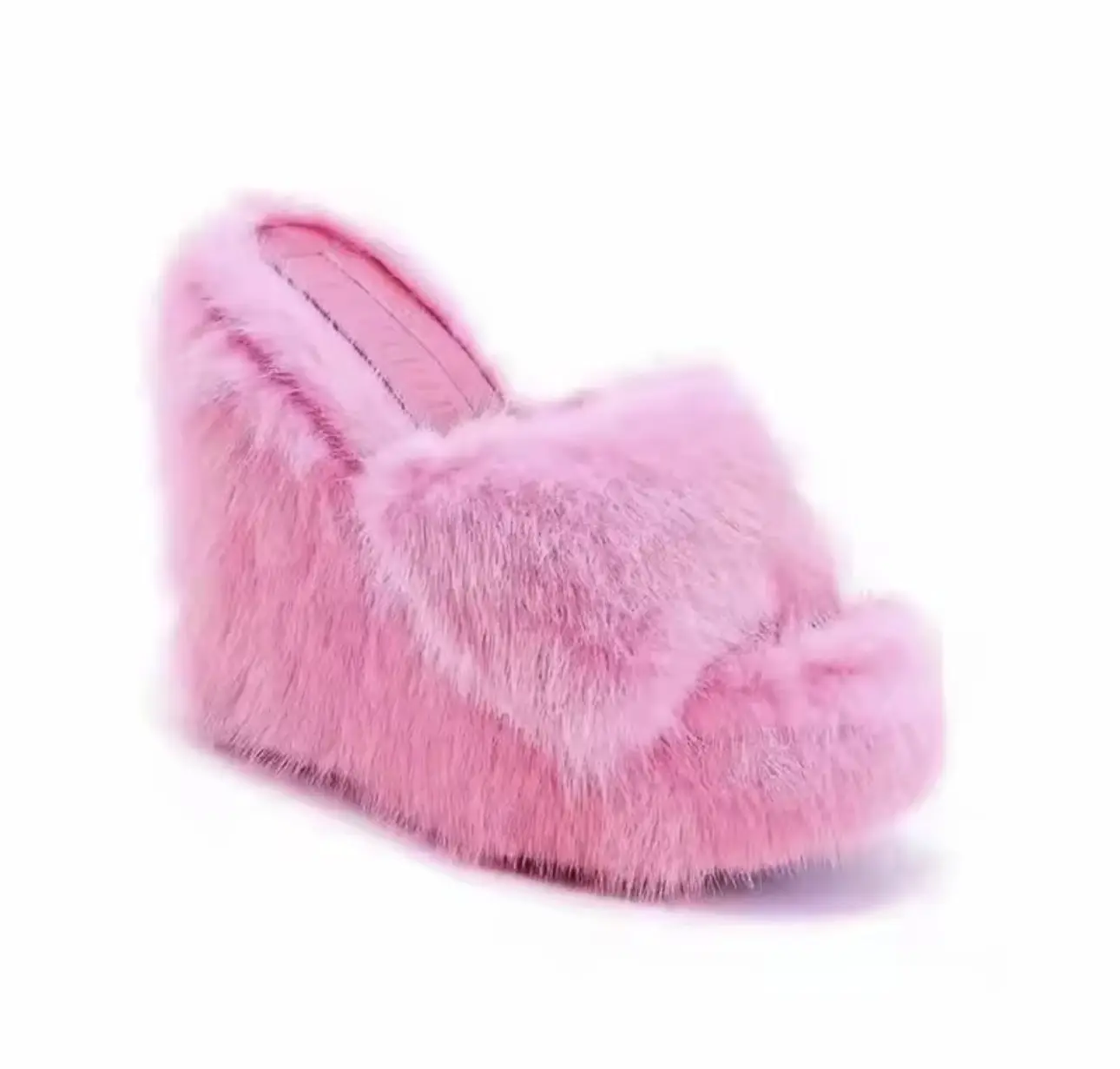 Fur Wedges Women Stylish
