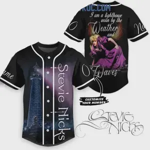 Stevie Nicks I Wanna Be The Lighthouse Personalized Baseball Jersey, 3D Baseball Jersey, Gif For fan, jersey 2024, Gift for fans Men WomenGift for fans Men Women