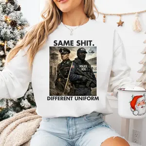 Same Shit Different Uniform Christmas Shirt, Anti Trump Political Shirt, Funny Protest Graphic Tee, Dark Humor Statement , Fashion Cotton, Full Colors, Full Sizes, For Men, For Women