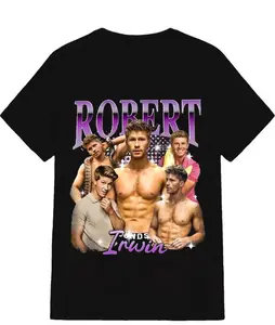 Robert Irwin Dwts 2025 Bootleg Tshirt, Dwts 2025 T-shirt, The Stars Fan Shirt, Gift For Her Him, Unisex Tee Top Menswear Cotton Streetwear Crewneck Men's Graphic Tee Cotton Printed Round Neck T-Shirt