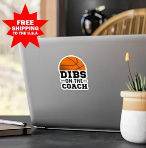 Basketball Laptop Sticker, Vinyl Decal, Sports Stickers, Orange Ball Sticker, Water Bottle Sticker, Athlete Gift, Basketball Lover Gift