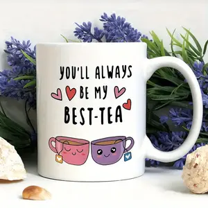Best Friend Bestie Coffee Mug 11oz Friendship Gift for Women Funny Long Distance Friend Tea Mug