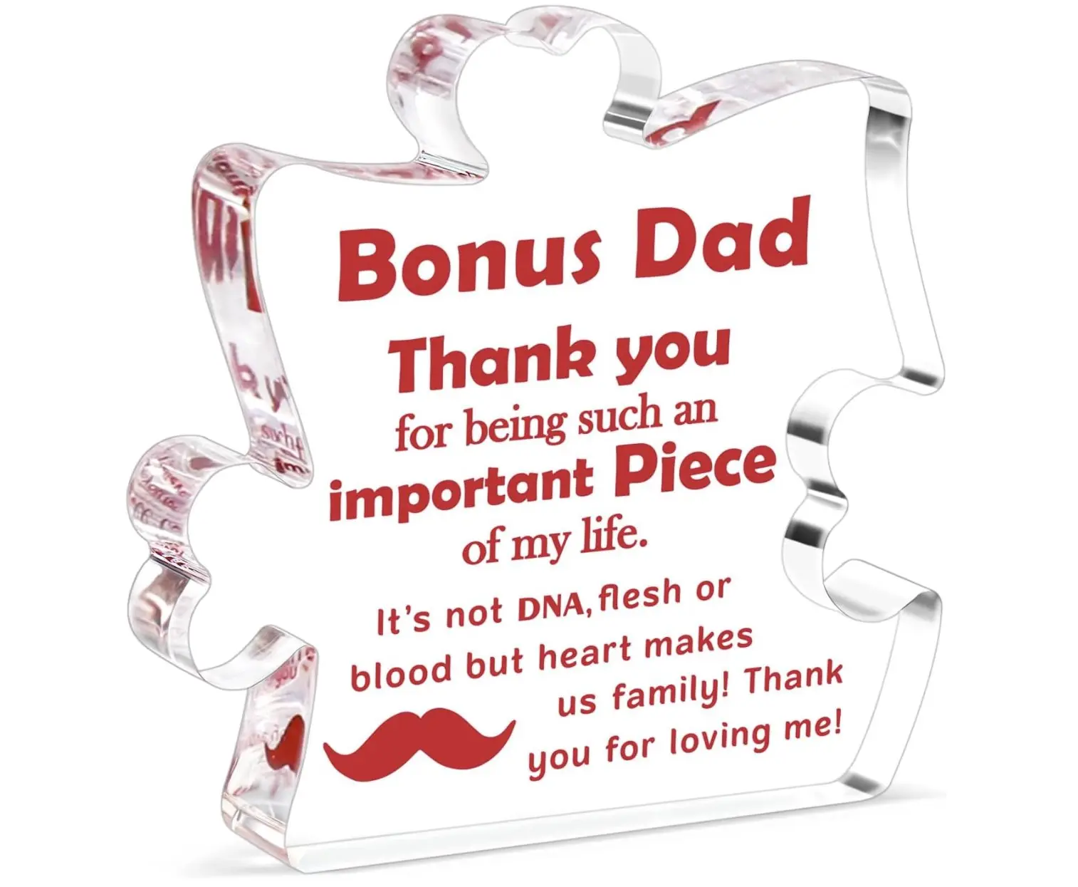 Gifts To My Step Dad, Father's Day Gifts from Daughter Son, Bonus Dad Gifts, Acrylic Desk Plaque for Fathers Day Present, Best Gifts for Stepdad