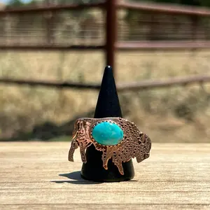 Kingman Copper Buffalo Ring