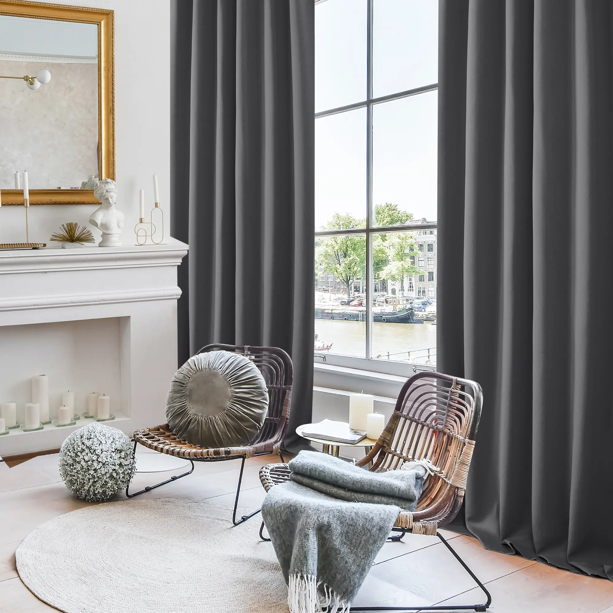 Back Tab and Rod Pocket Blackout Curtains 2 panels — Deconovo Thermal Insulated Room Darkening Curtains Back Tab and Rod Pocket Blackout Curtains 2 panels — Deconovo Thermal Insulated Room Darkening Curtains