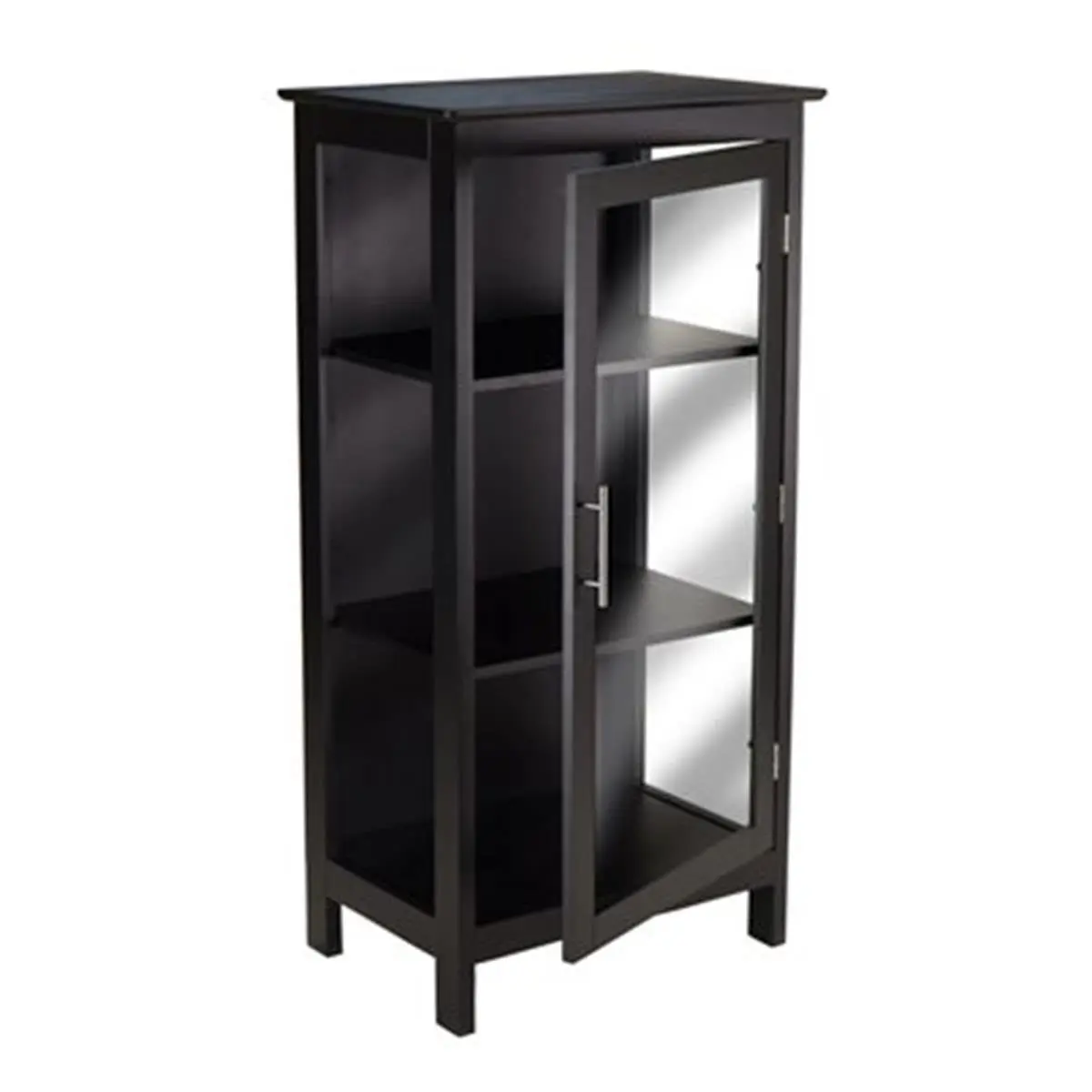 212 MAIN Poppy Tempered Glass Curio Display Cabinet - Modern Design, Clean Angles, 3 Shelves, Curio Cabinet