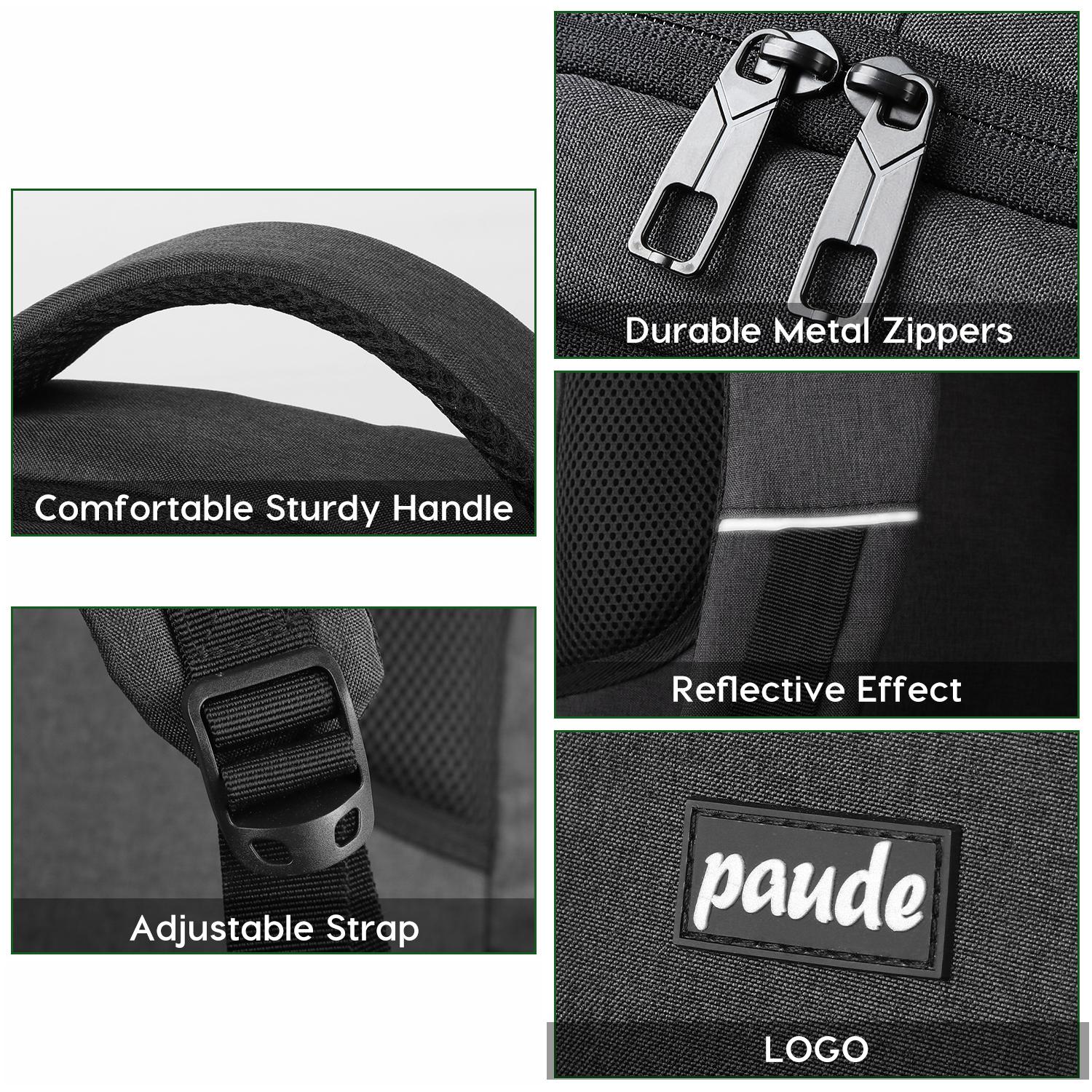 Large Capacity Business Laptop Backpack for Men | Breathable Work Backpack with Multiple Pockets & Reflective Strips   with USB & Headphone Jack | Water Resistant Anti-theft Travel Backpack with Luggage Strap