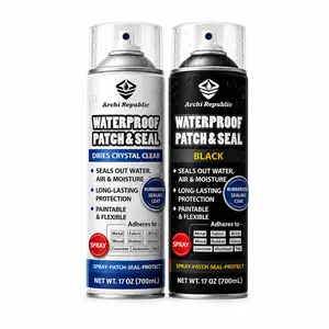 ARCHI REPUBLIC Waterproof Sealant Spray, 17 oz Rubberized Leak Repair Coating for Roofs, RVs, Gutters, Windows & More
