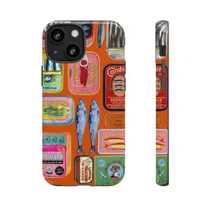 Retro Sardine Vintage 90s Vibe Phone Case suitable for Samsung Galaxy 23 24 25 5G iPhone 17 ProMax Air 16 plus cases  15 pro max 14, 13, 12 with screen protector |   Beautiful phone case |   Shockproof protective case |   Smart  phone case |   a gift for