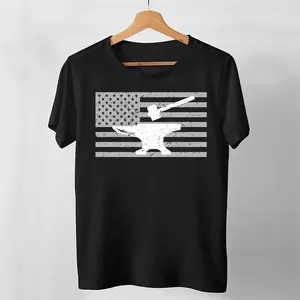 Forging Shirt, Forge Shirt, American Flag Blacksmith Anvil T Shirt, Long Sleeve, Sweatshirt,  Love T Shirt