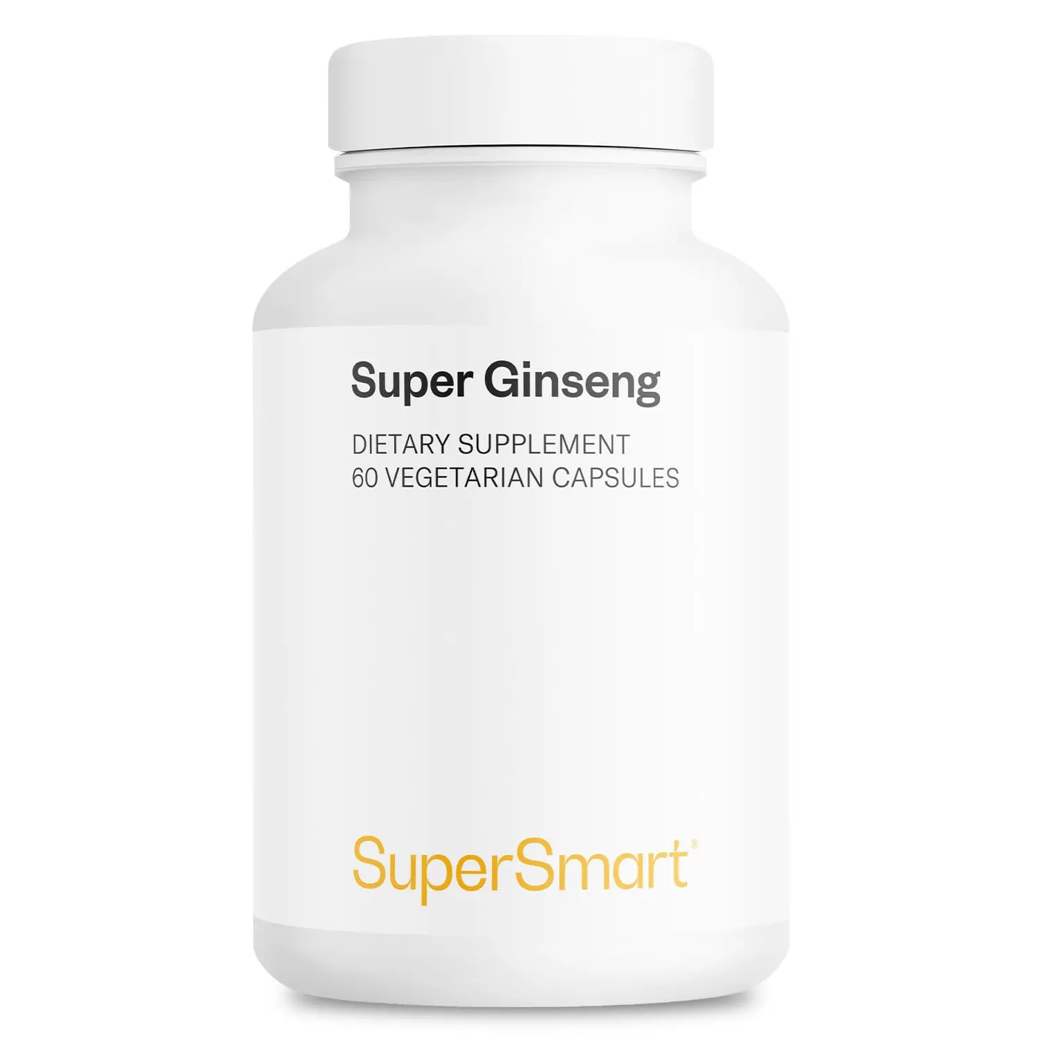 Supersmart - Ginseng Standardized to 30% Ginsenosides 2000 mg Per Day - Supports & Boost Immune System | Non-GMO & Gluten Free - 60 Vegetarian Capsules