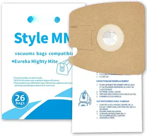 26 Pack Replacement Style MM Vacuum Bags, for Eureka Mighty Mite 3670 and 3680 Series Canisters Vacuums, Replaces 60295, 60295A, 60297A Part Vacuum Bags