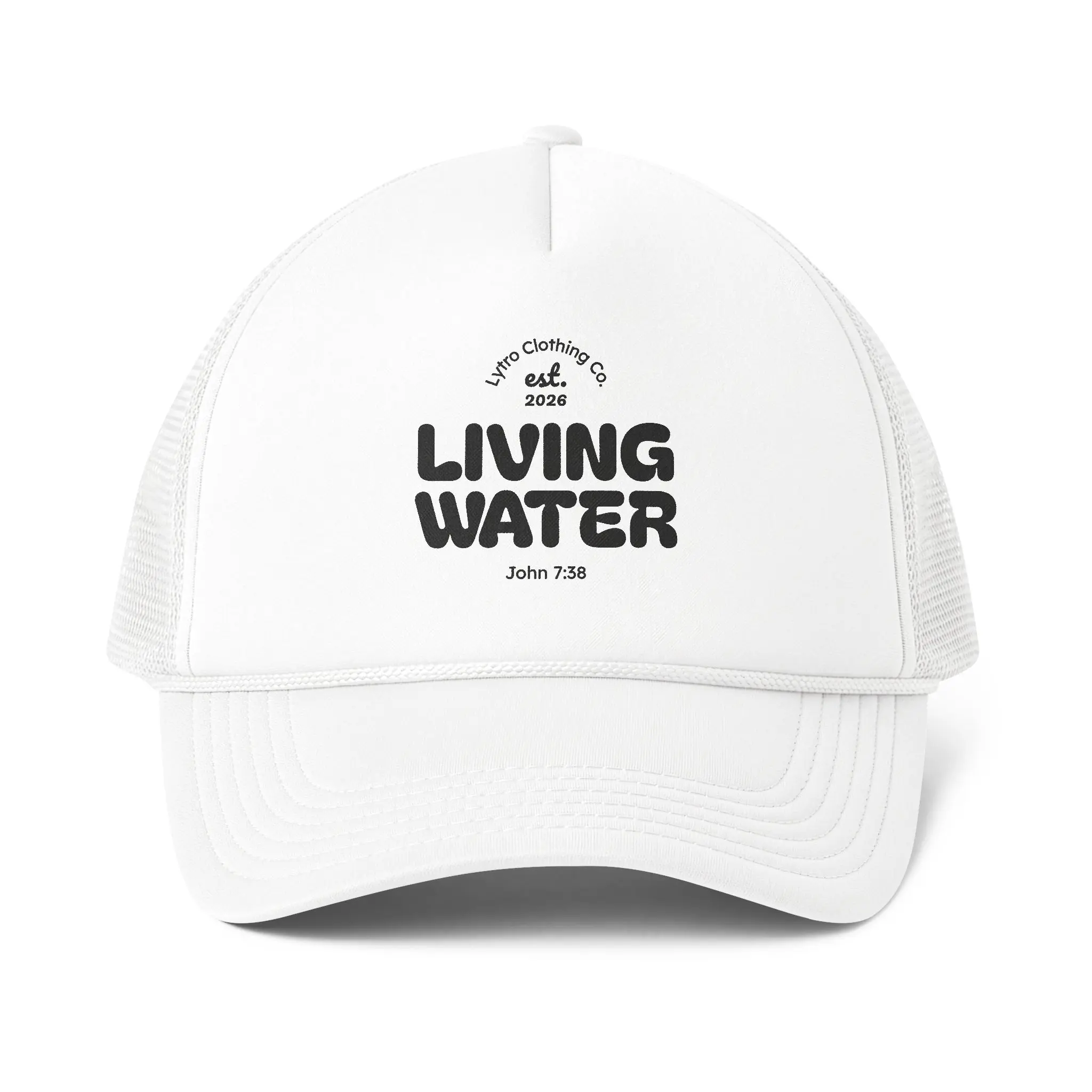 Living Water Mesh-Back Trucker Cap, Unisex Fit, Everyday Casual, Stylish Look, Breathable Mesh Back Design