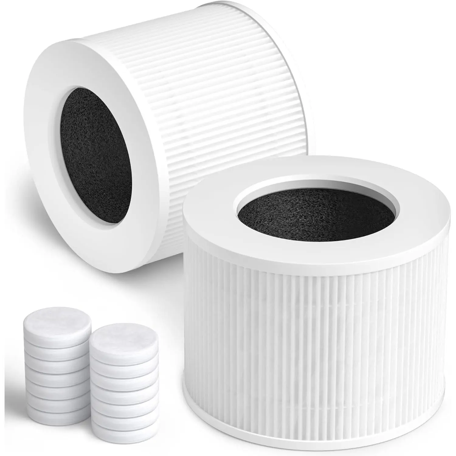 Core Mini Replacement Filter Compatible with LEVOIT Core Mini P Air Purifier, 3-in-1 High-Efficiency H13 True HEPA Activated Carbon Filter, Replace Part #Core Mini-RF, 2 Filter & 14  Sponge