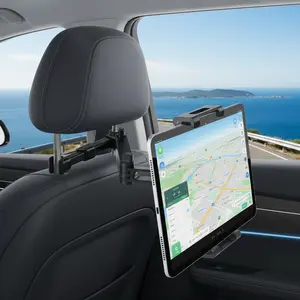 Car Headrest Tablet Holder  360° Adjustable iPad Mount for 5.3-12.9" Tablets & Phones | Road Trip Essential (Black)